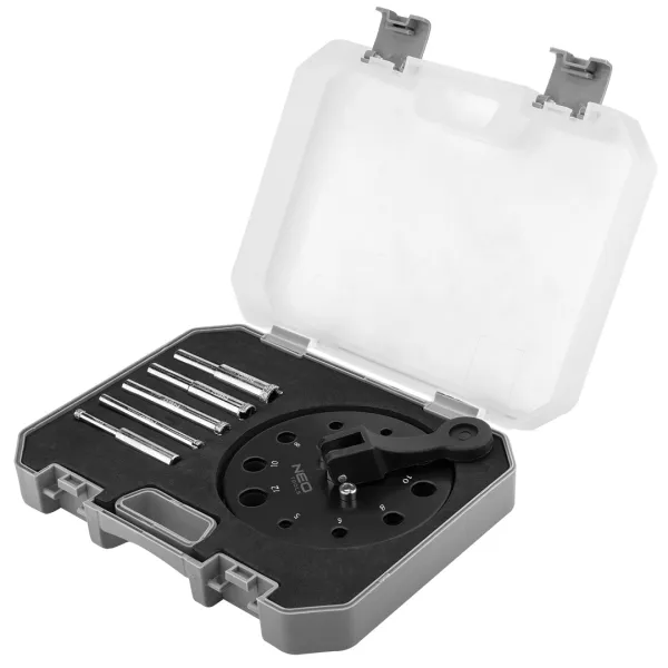 Wiertła diamentowe 5-12 mm z prowadnicą, zestaw 6 szt.